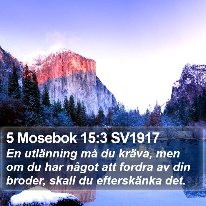 5 Mosebok 15:3 SV1917 Bible Study