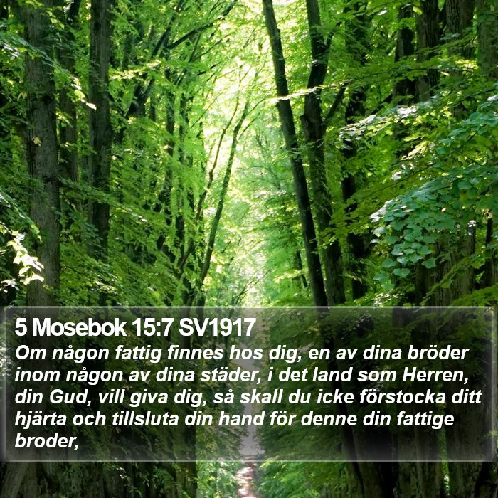 5 Mosebok 15:7 SV1917 Bible Study