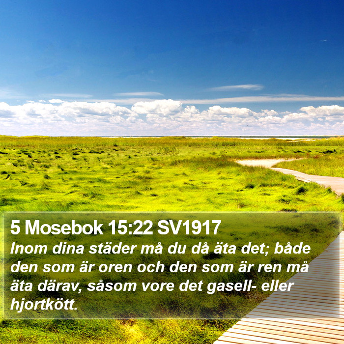 5 Mosebok 15:22 SV1917 Bible Study