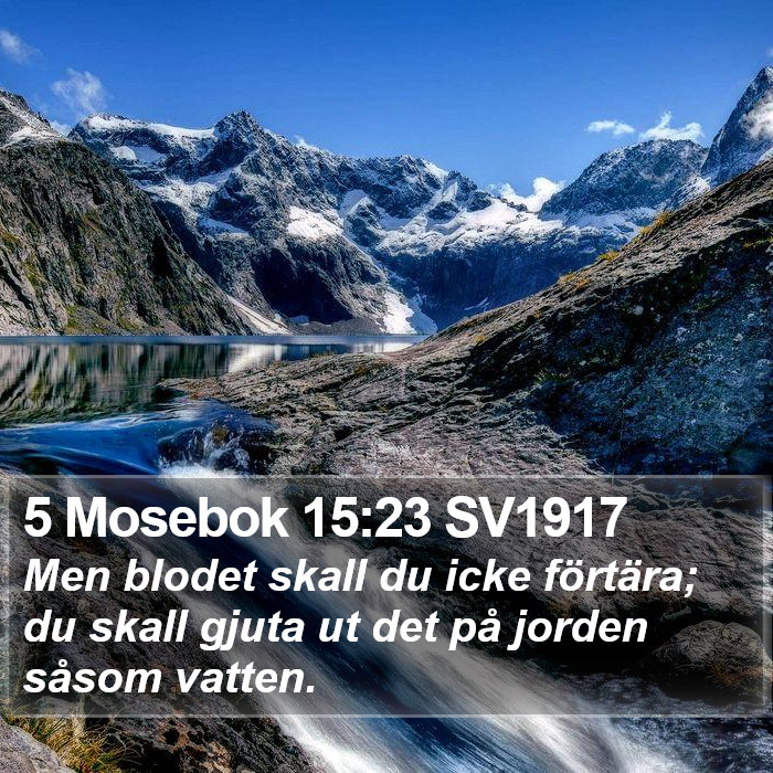5 Mosebok 15:23 SV1917 Bible Study