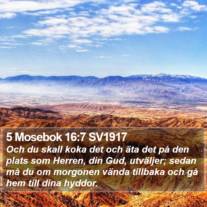 5 Mosebok 16:7 SV1917 Bible Study