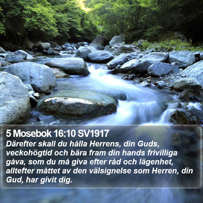 5 Mosebok 16:10 SV1917 Bible Study