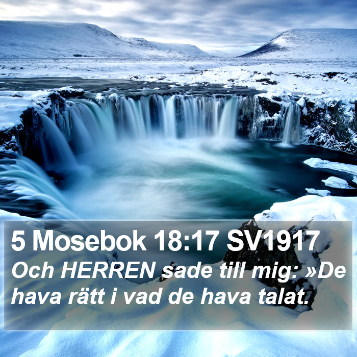 5 Mosebok 18:17 SV1917 Bible Study
