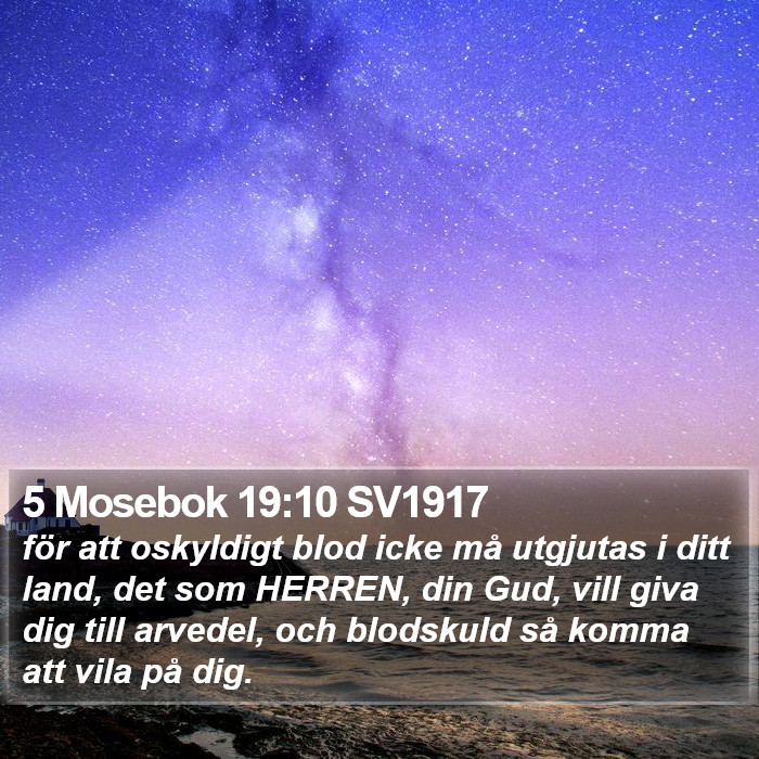 5 Mosebok 19:10 SV1917 Bible Study