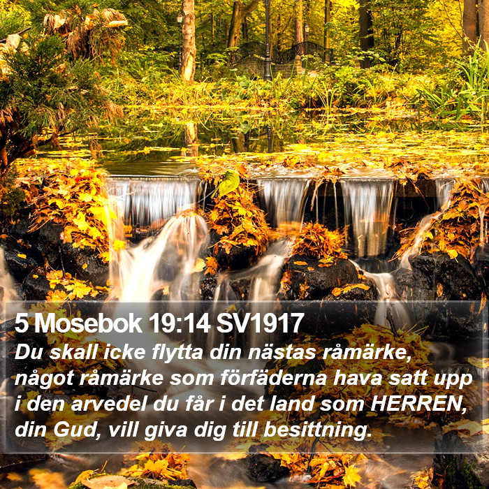 5 Mosebok 19:14 SV1917 Bible Study