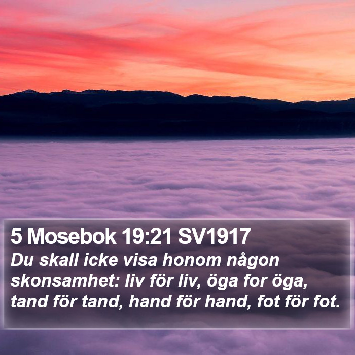 5 Mosebok 19:21 SV1917 Bible Study