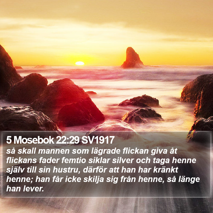 5 Mosebok 22:29 SV1917 Bible Study