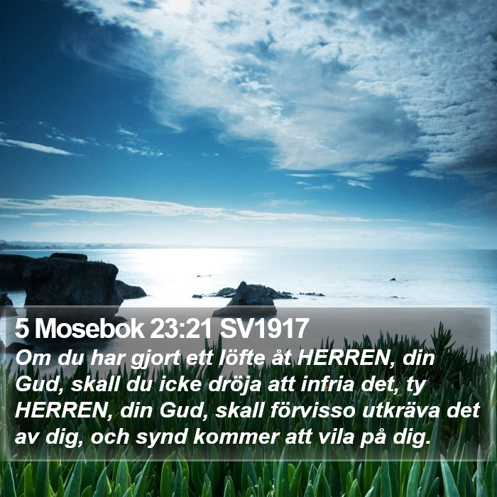 5 Mosebok 23:21 SV1917 Bible Study