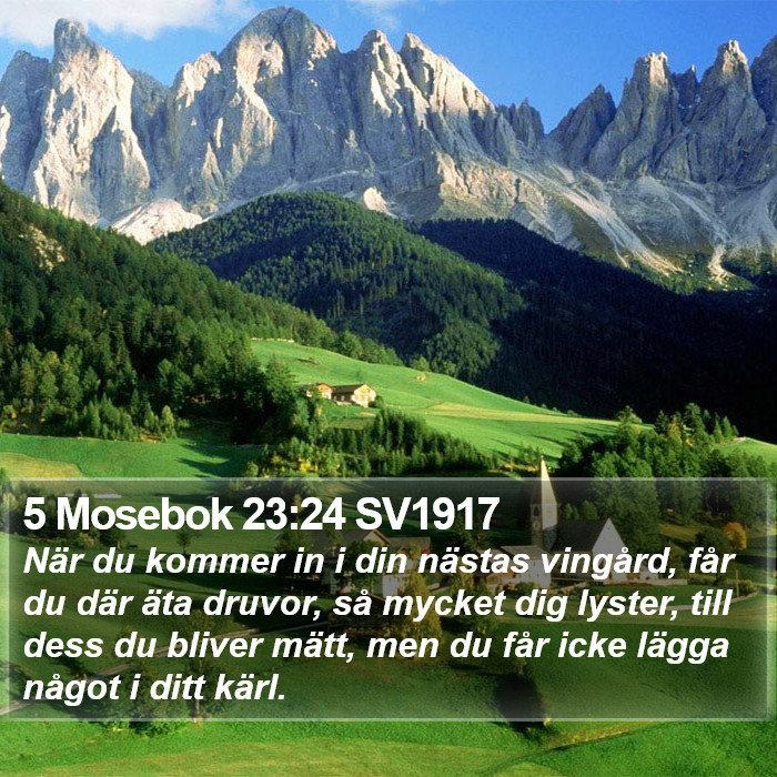 5 Mosebok 23:24 SV1917 Bible Study