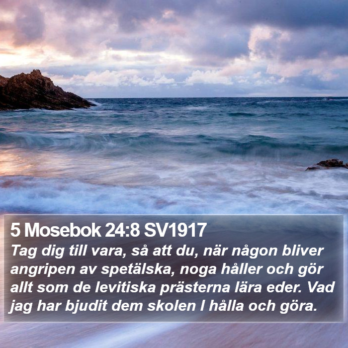 5 Mosebok 24:8 SV1917 Bible Study