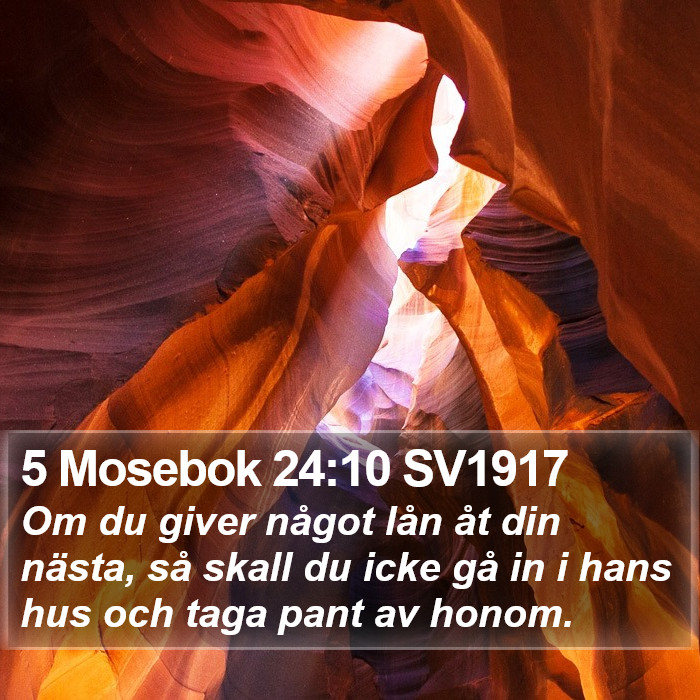 5 Mosebok 24:10 SV1917 Bible Study