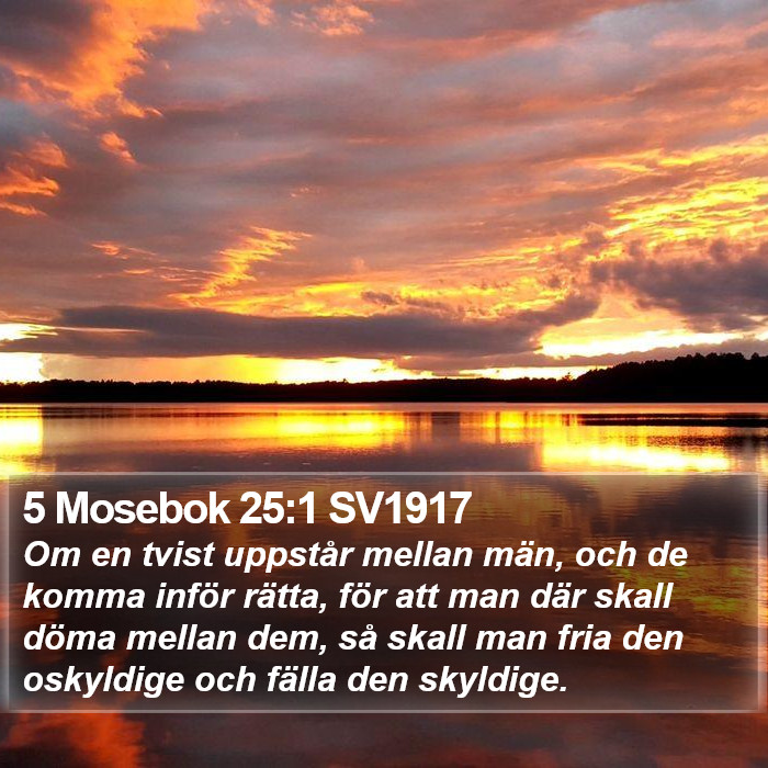 5 Mosebok 25:1 SV1917 Bible Study
