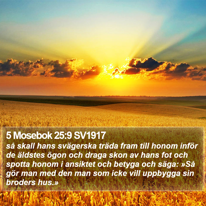 5 Mosebok 25:9 SV1917 Bible Study