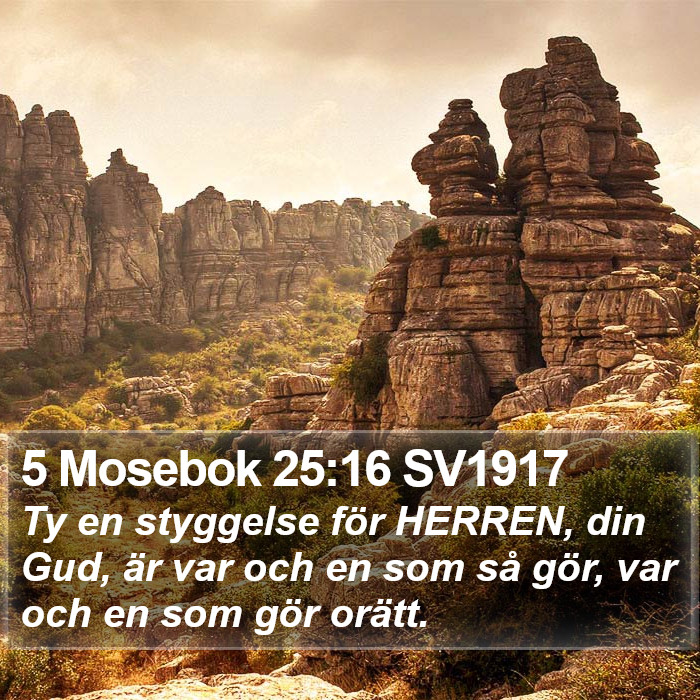 5 Mosebok 25:16 SV1917 Bible Study