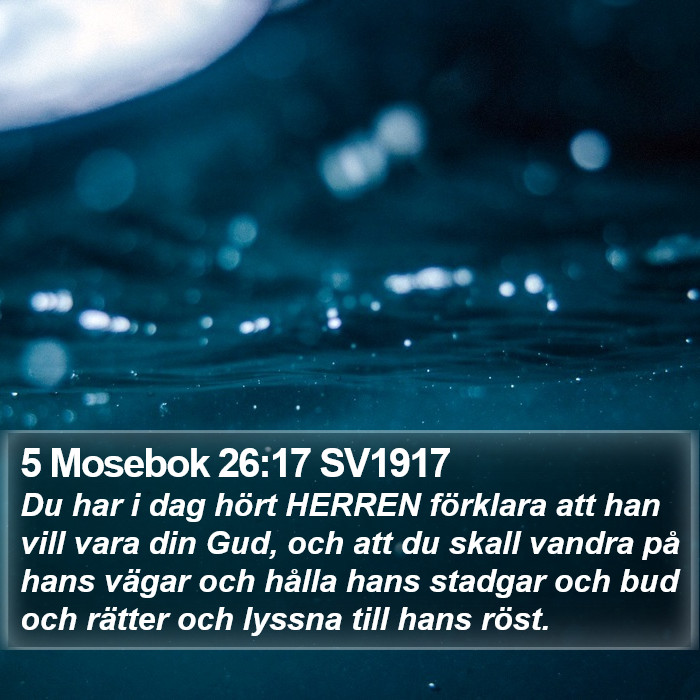 5 Mosebok 26:17 SV1917 Bible Study