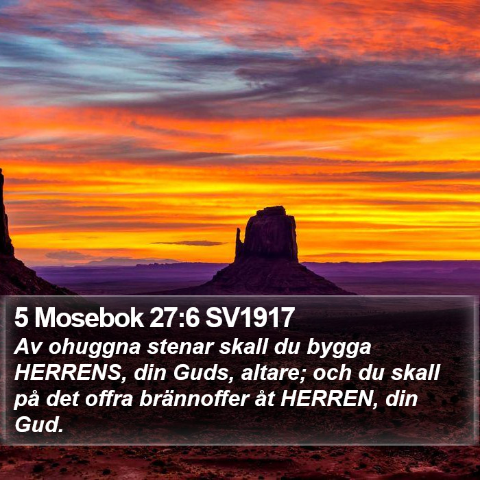 5 Mosebok 27:6 SV1917 Bible Study