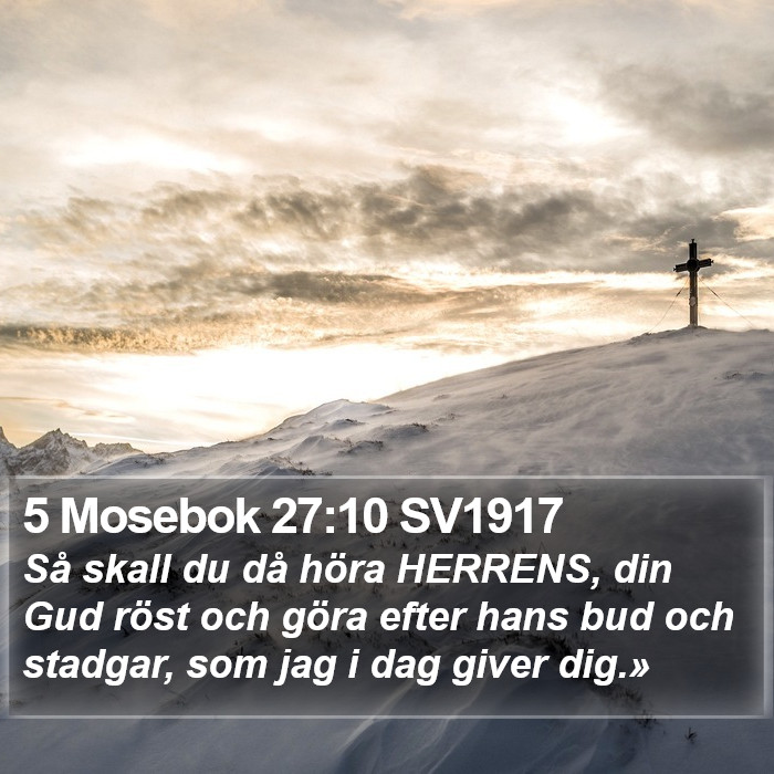 5 Mosebok 27:10 SV1917 Bible Study