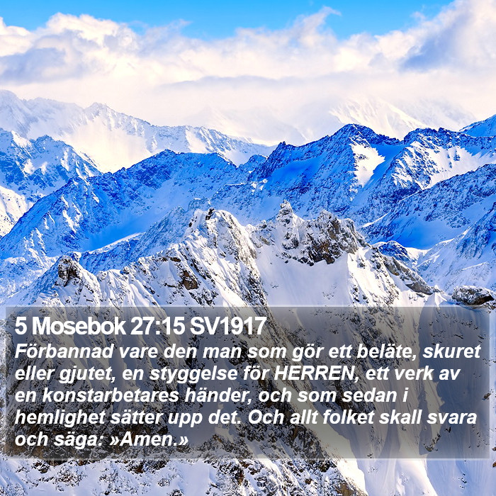 5 Mosebok 27:15 SV1917 Bible Study