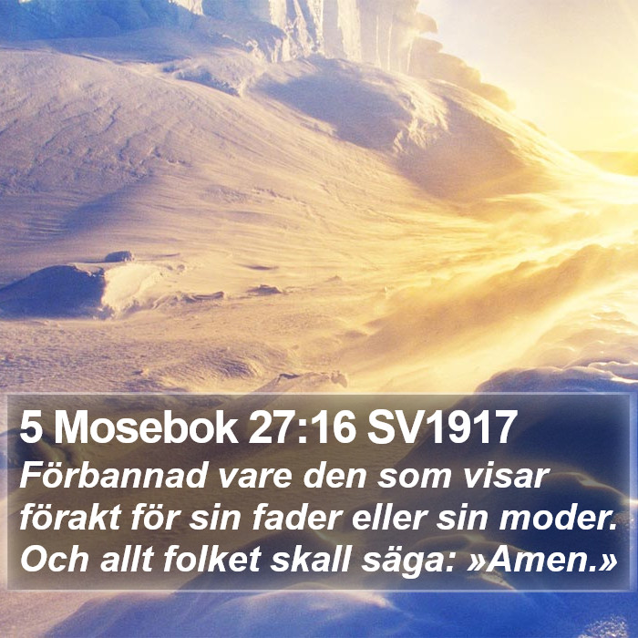 5 Mosebok 27:16 SV1917 Bible Study