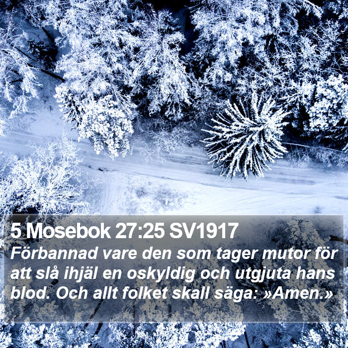 5 Mosebok 27:25 SV1917 Bible Study