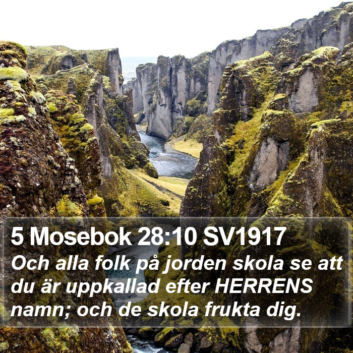 5 Mosebok 28:10 SV1917 Bible Study