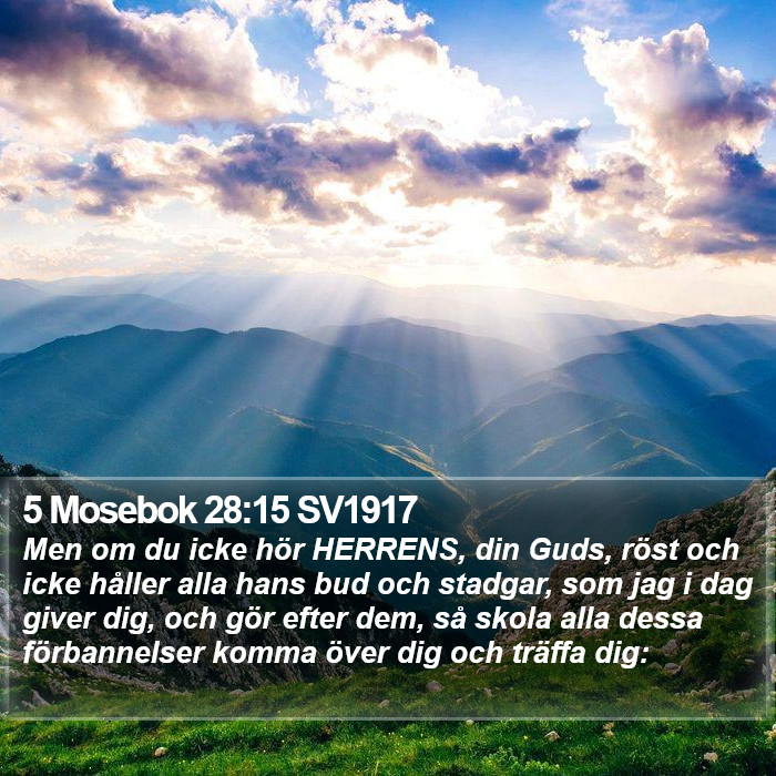 5 Mosebok 28:15 SV1917 Bible Study