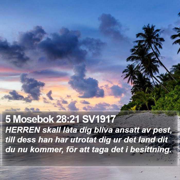 5 Mosebok 28:21 SV1917 Bible Study