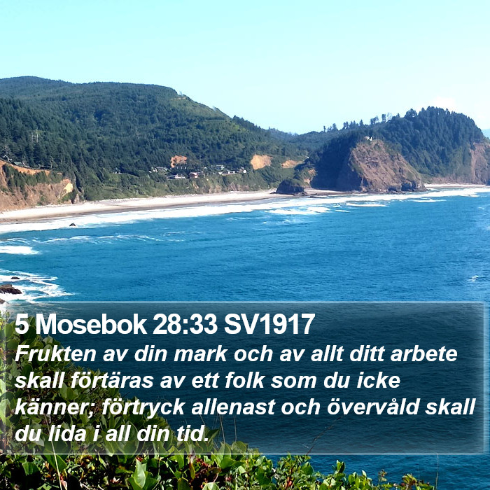 5 Mosebok 28:33 SV1917 Bible Study