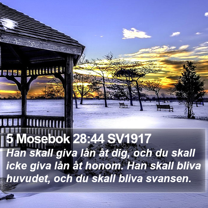 5 Mosebok 28:44 SV1917 Bible Study