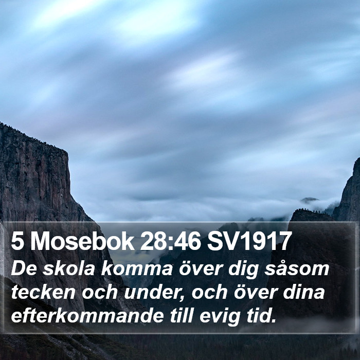 5 Mosebok 28:46 SV1917 Bible Study