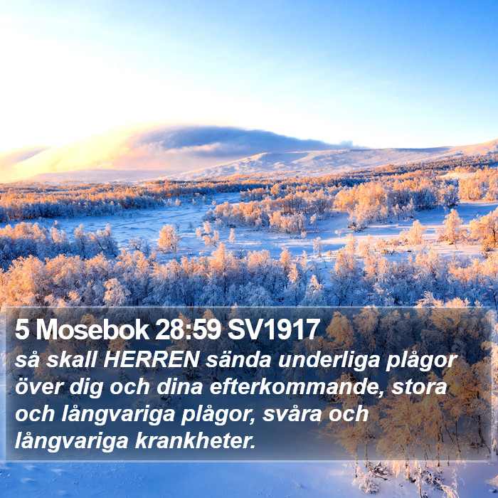 5 Mosebok 28:59 SV1917 Bible Study
