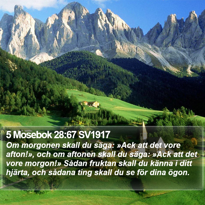 5 Mosebok 28:67 SV1917 Bible Study
