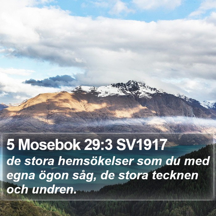 5 Mosebok 29:3 SV1917 Bible Study