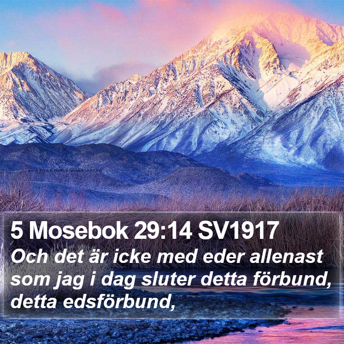 5 Mosebok 29:14 SV1917 Bible Study
