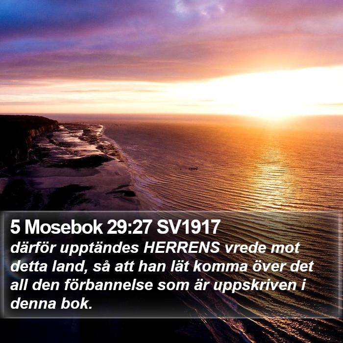 5 Mosebok 29:27 SV1917 Bible Study