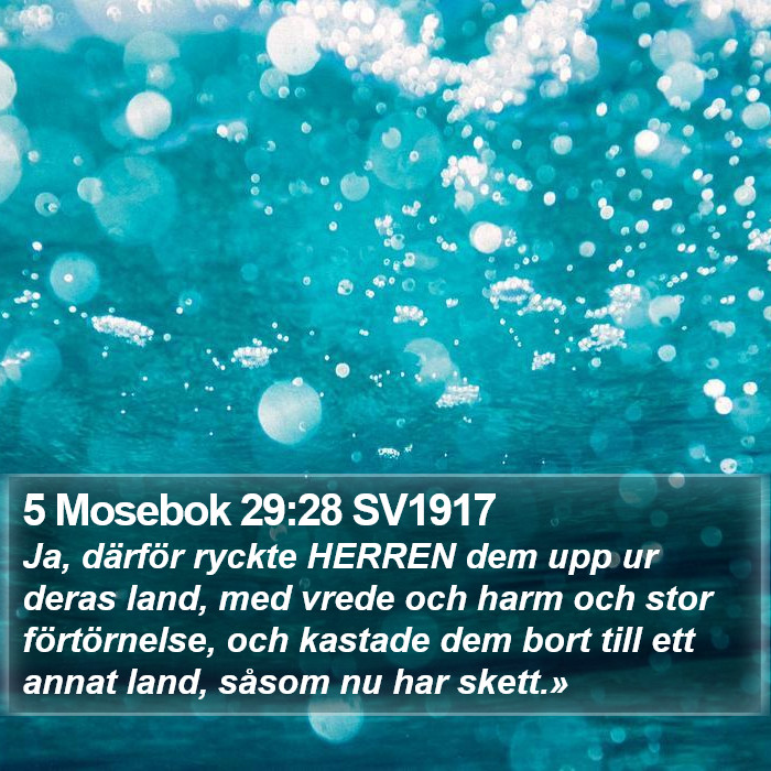 5 Mosebok 29:28 SV1917 Bible Study