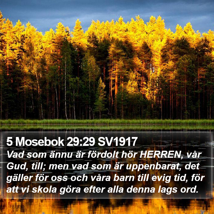 5 Mosebok 29:29 SV1917 Bible Study