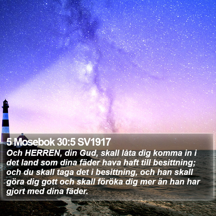 5 Mosebok 30:5 SV1917 Bible Study