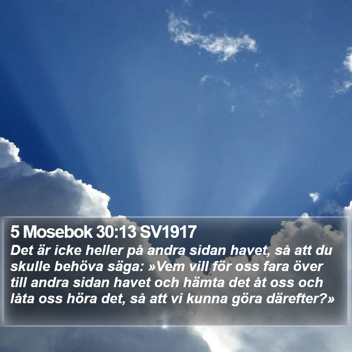 5 Mosebok 30:13 SV1917 Bible Study