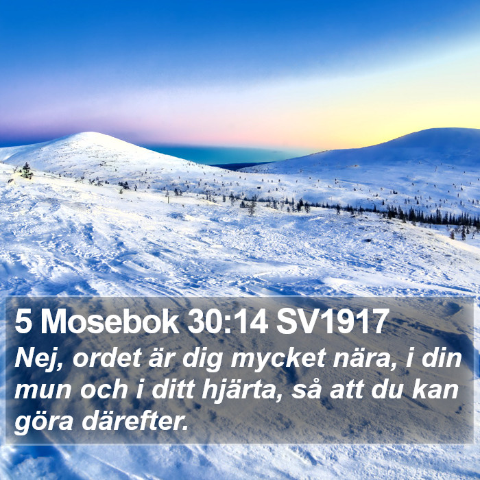 5 Mosebok 30:14 SV1917 Bible Study