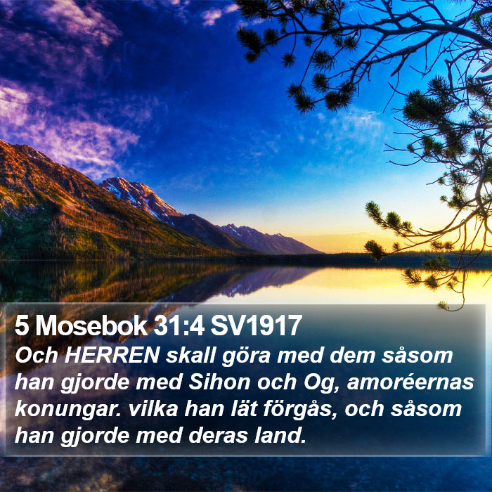 5 Mosebok 31:4 SV1917 Bible Study