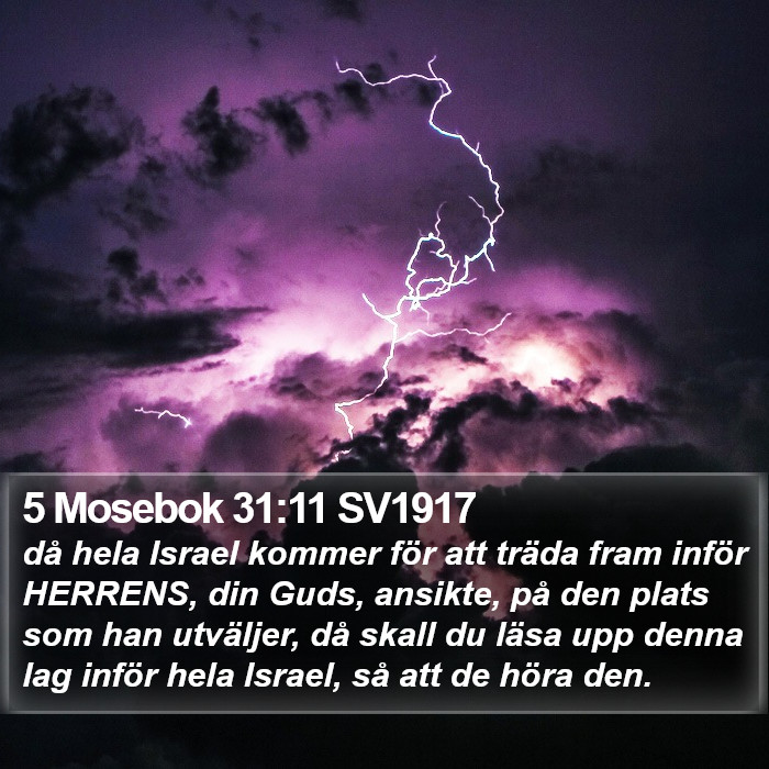 5 Mosebok 31:11 SV1917 Bible Study