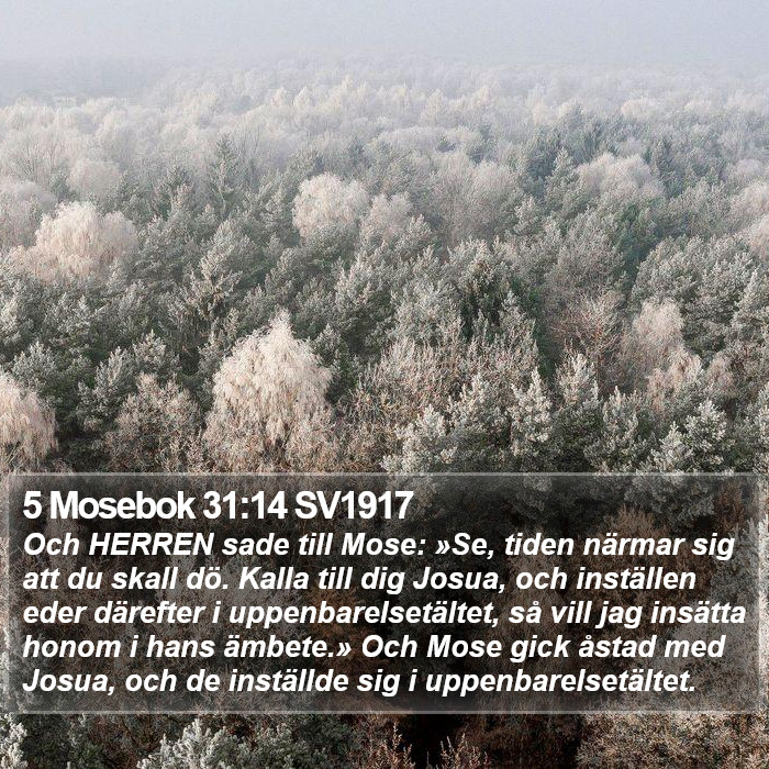 5 Mosebok 31:14 SV1917 Bible Study