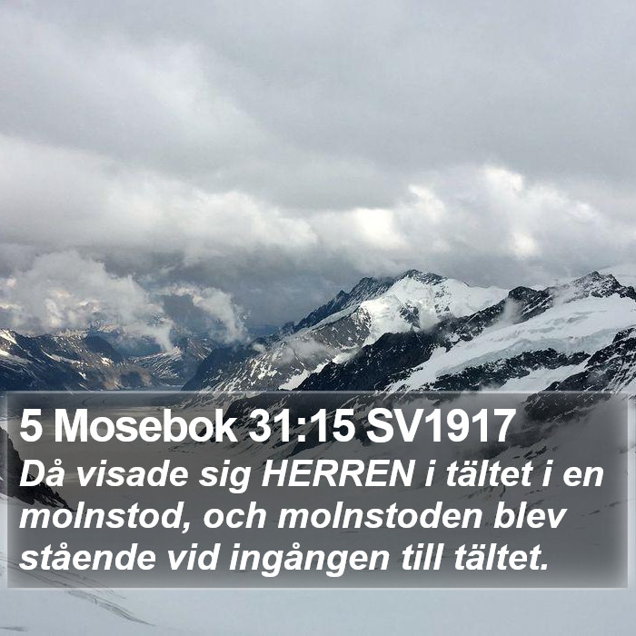 5 Mosebok 31:15 SV1917 Bible Study