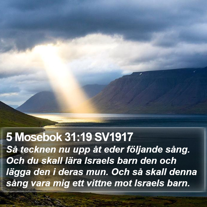 5 Mosebok 31:19 SV1917 Bible Study