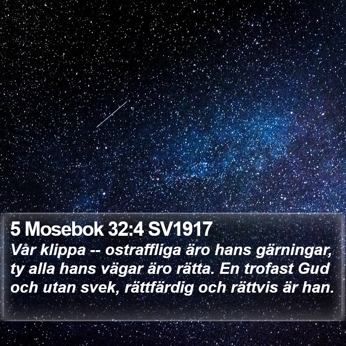 5 Mosebok 32:4 SV1917 Bible Study