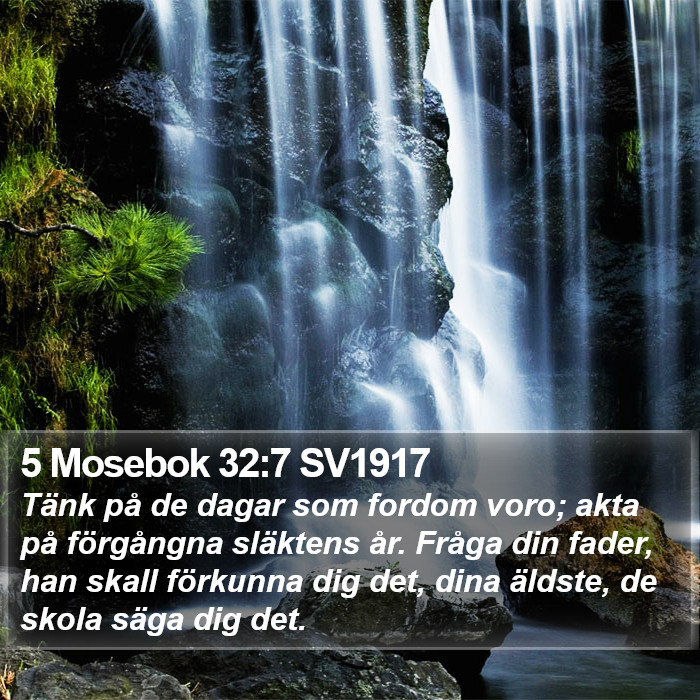 5 Mosebok 32:7 SV1917 Bible Study