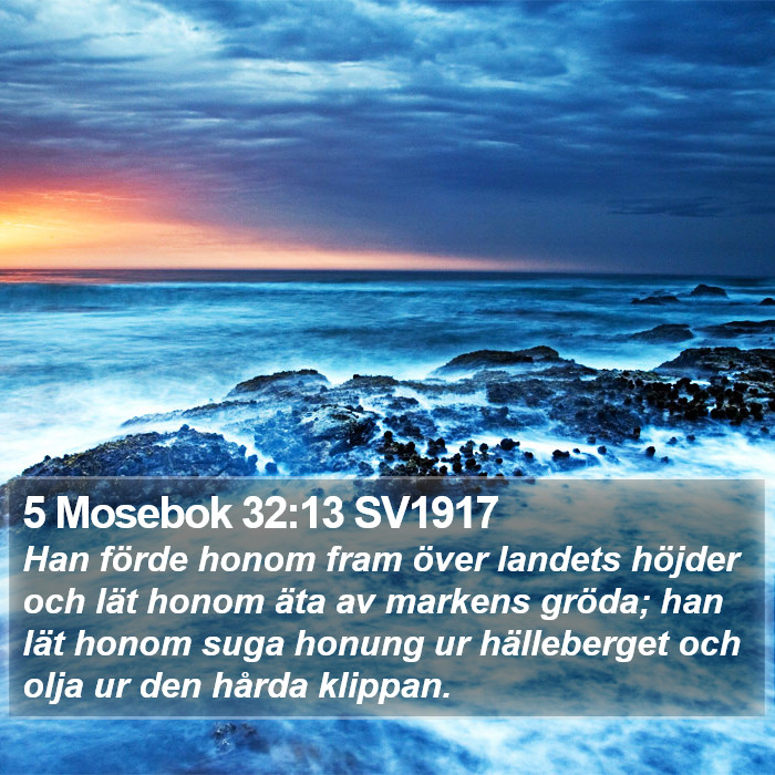 5 Mosebok 32:13 SV1917 Bible Study