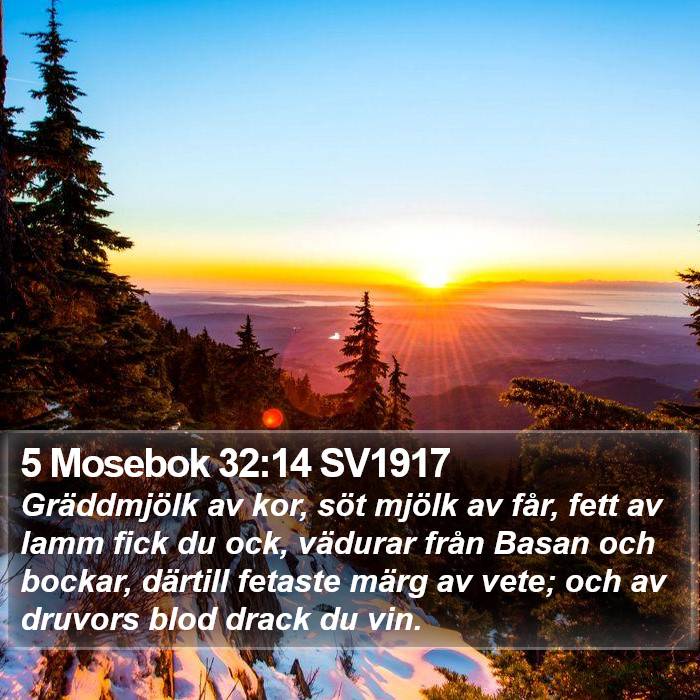 5 Mosebok 32:14 SV1917 Bible Study