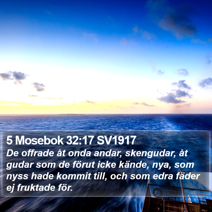 5 Mosebok 32:17 SV1917 Bible Study